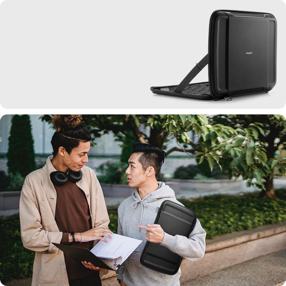 Oryginalne etui od marki Spigen z serii Rugged Armor Pro Pouch dla laptopów do 16 cali